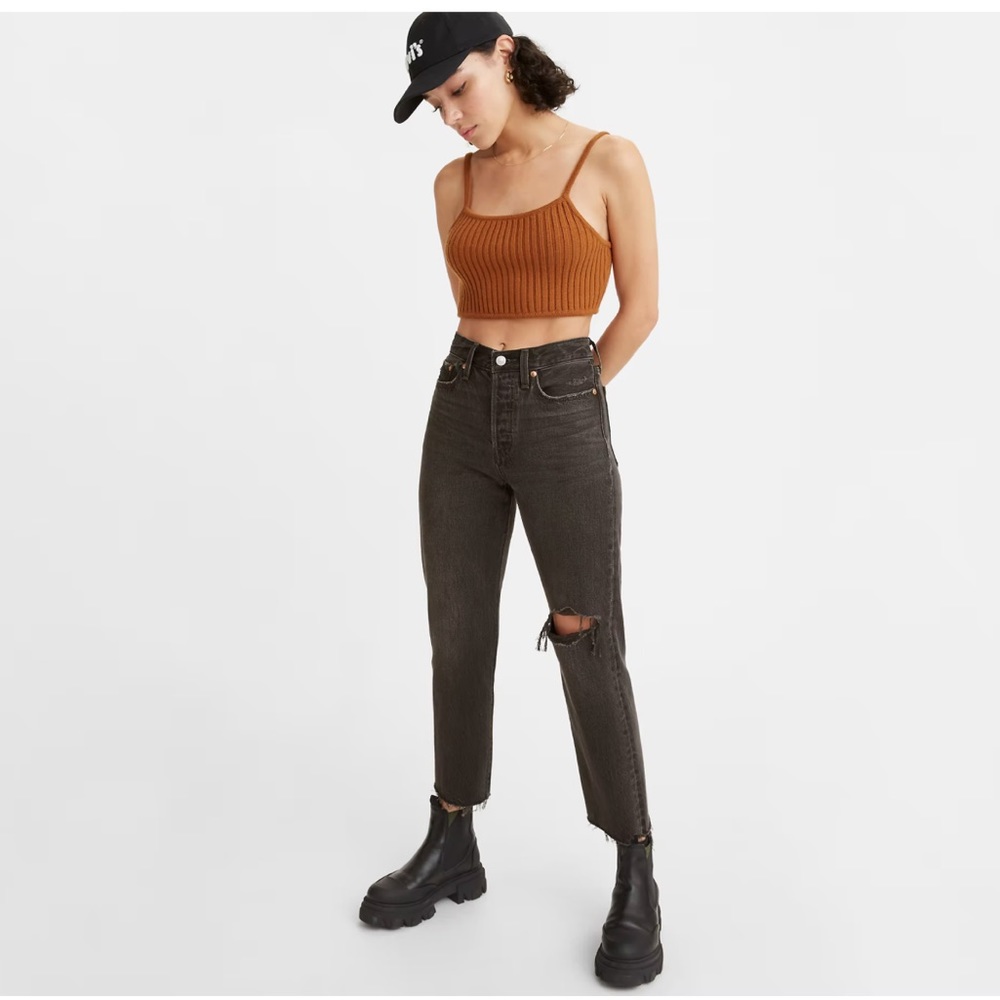 Black Levi’s 501 Skinny Jeans - Distressed